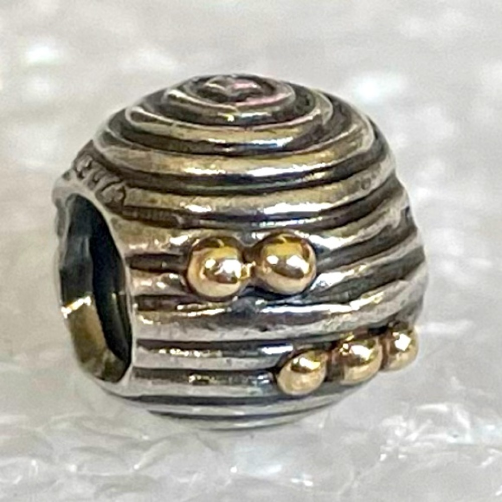 Pandora Sterling Silver and 14k Gold EBB AND FLOW Charm